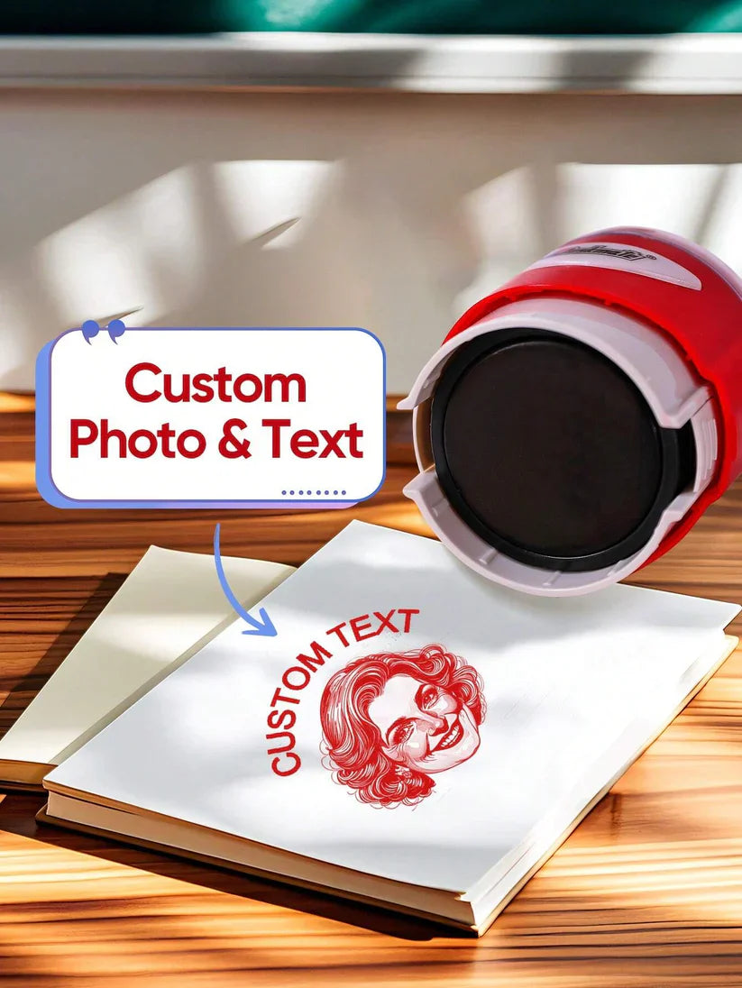 Self-Inking Face & Logo Stamp by Vista Wall®