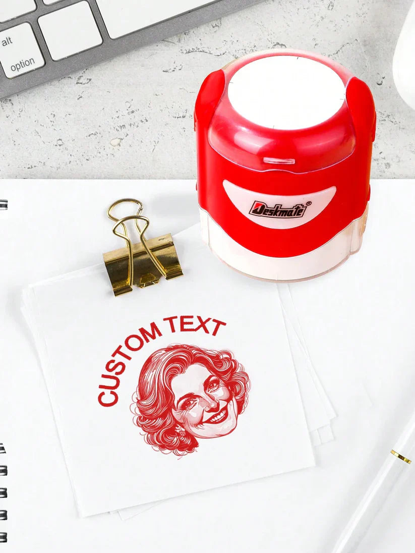 Self-Inking Face & Logo Stamp by Vista Wall®