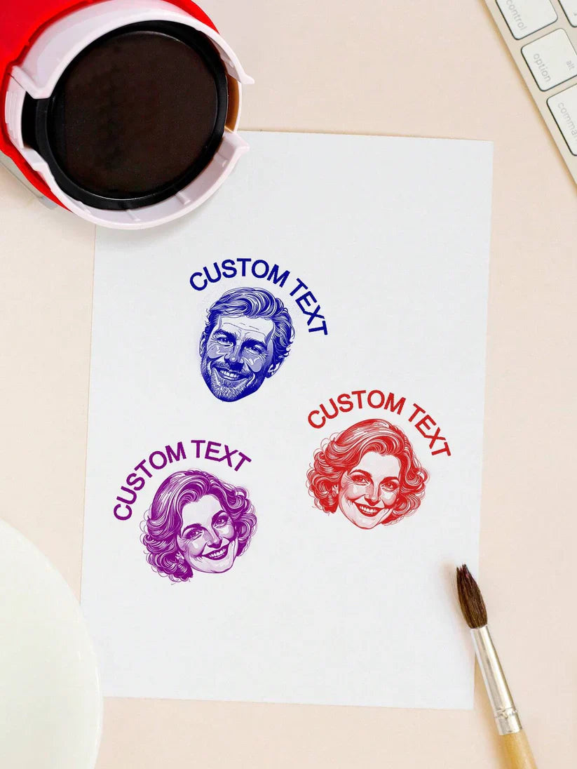 Self-Inking Face & Logo Stamp by Vista Wall®
